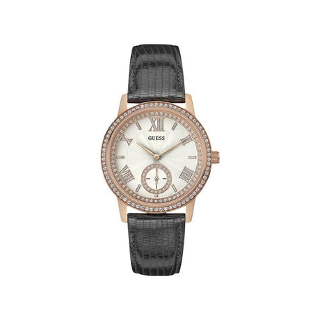 Guess Gray Leather Watch - Hilstor
