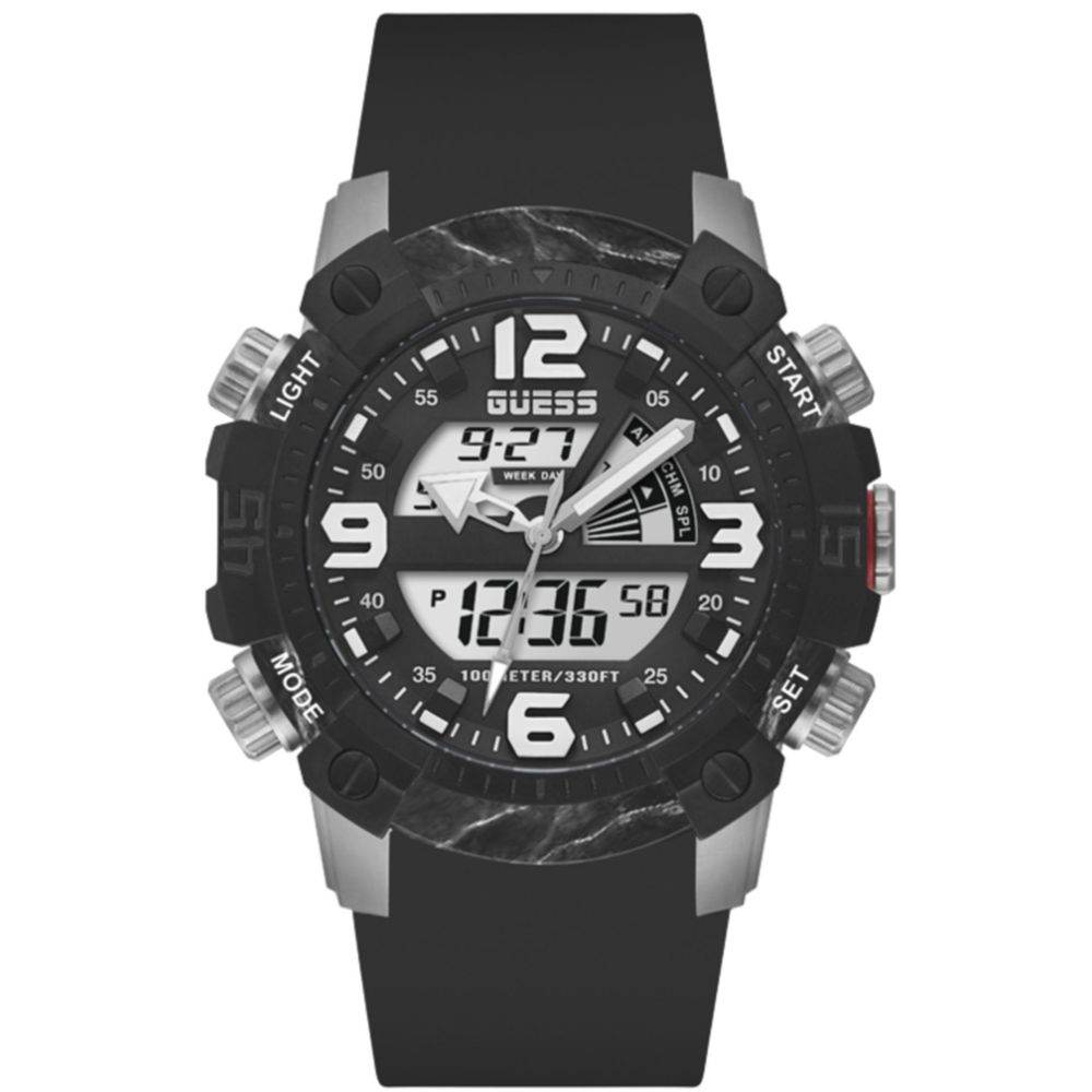 Guess Black Silicone Watch - Hilstor