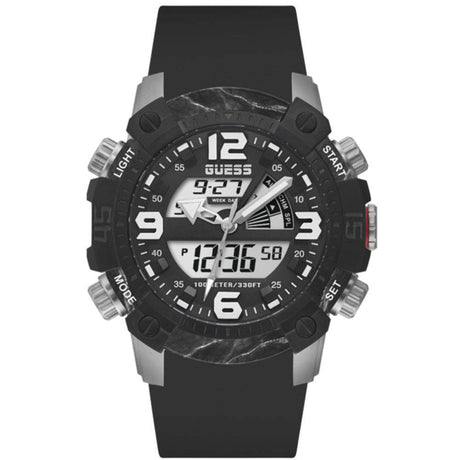Guess Black Silicone Watch - Hilstor