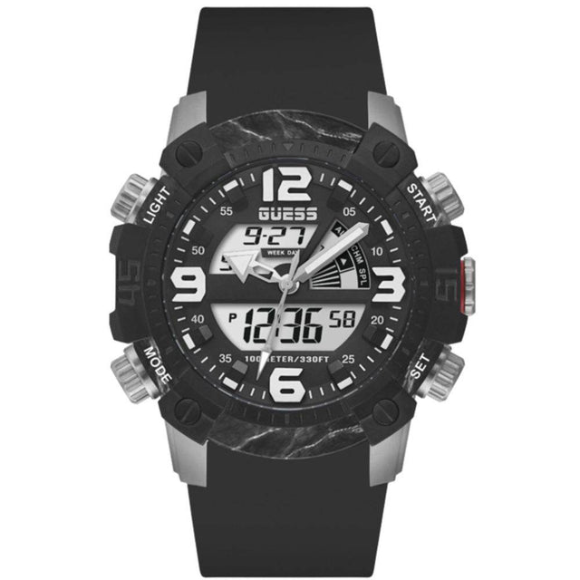 Guess Black Silicone Watch - Hilstor