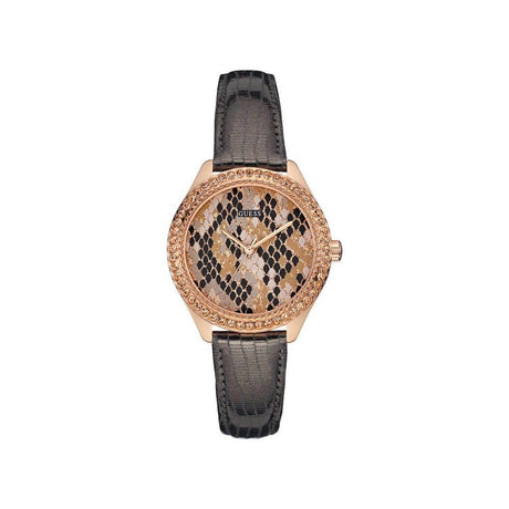 Guess Gray Leather Watch - Hilstor