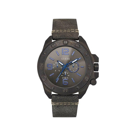Guess Gray Leather Watch - Hilstor