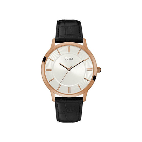 Guess Black Leather Watch - Hilstor