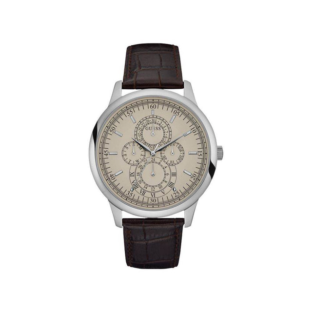 Guess Brown Leather Watch - Hilstor