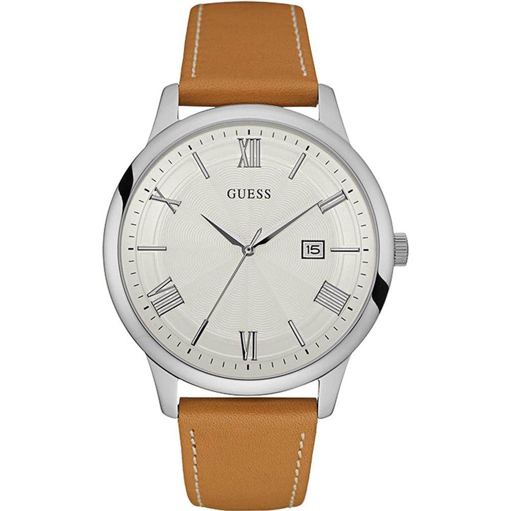 Guess Brown Leather Watch - Hilstor