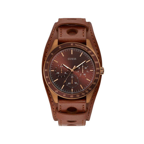 Guess Brown Leather Watch - Hilstor