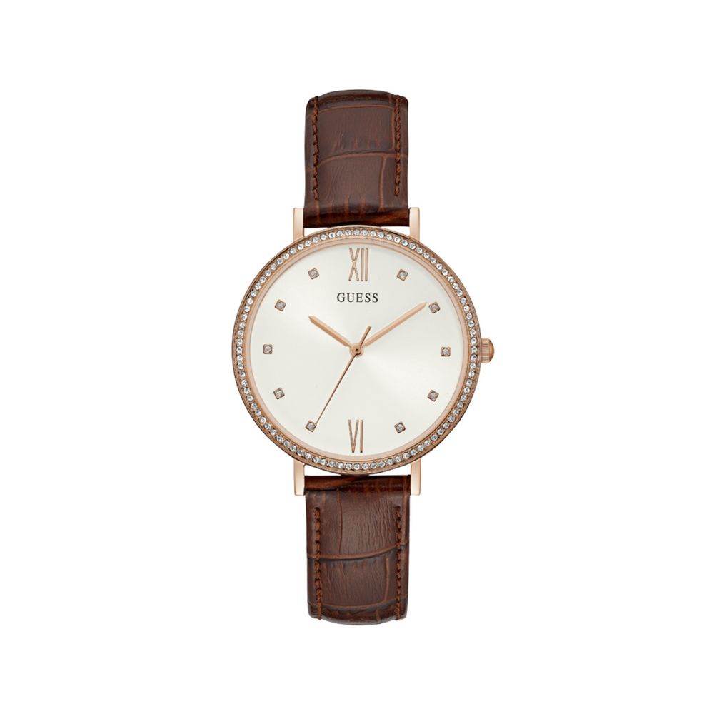 Guess Brown Leather Watch - Hilstor