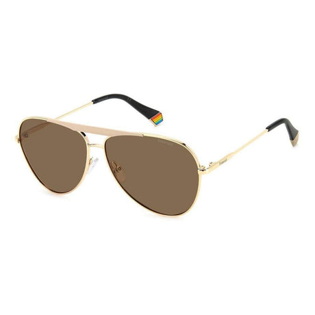Polaroid Gold Stainless Steel Stainless Steel Sunglasses - Hilstor