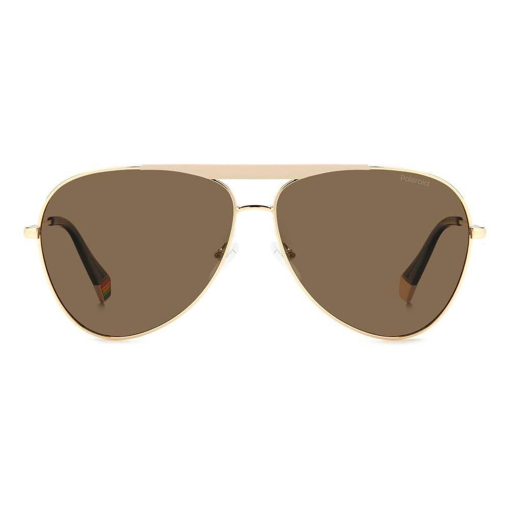 Polaroid Gold Stainless Steel Stainless Steel Sunglasses - Hilstor