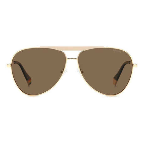 Polaroid Gold Stainless Steel Stainless Steel Sunglasses - Hilstor