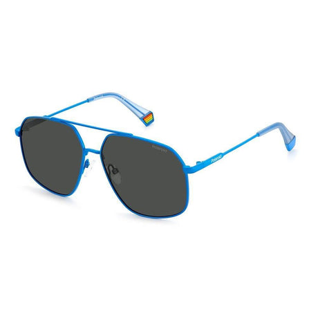 Polaroid Blue Stainless Steel Sunglasses - Hilstor