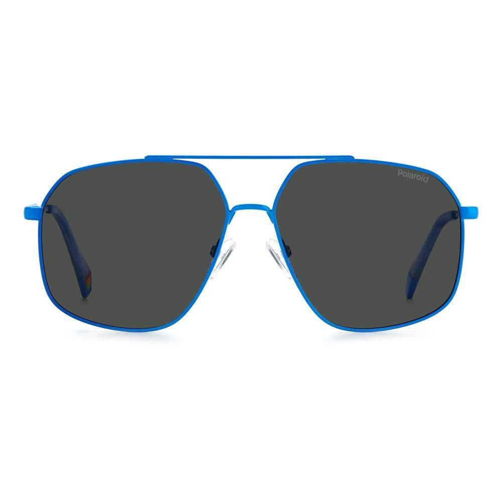 Polaroid Blue Stainless Steel Sunglasses - Hilstor