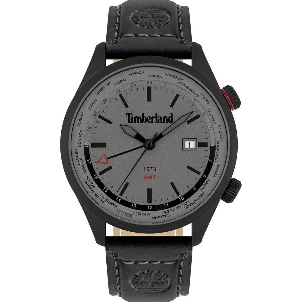 Timberland Black Leather Watch - Hilstor
