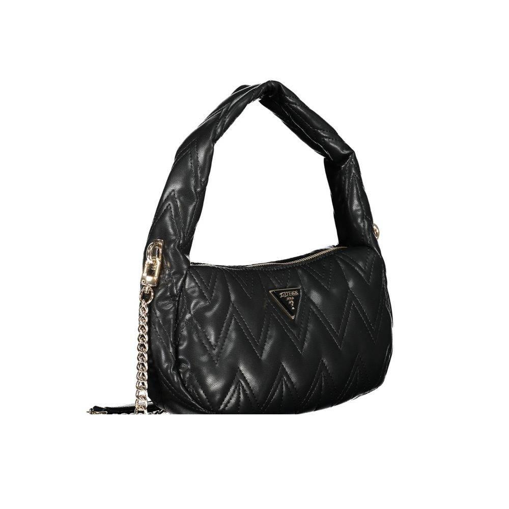 Guess Jeans Black Cotton Handbag - Hilstor