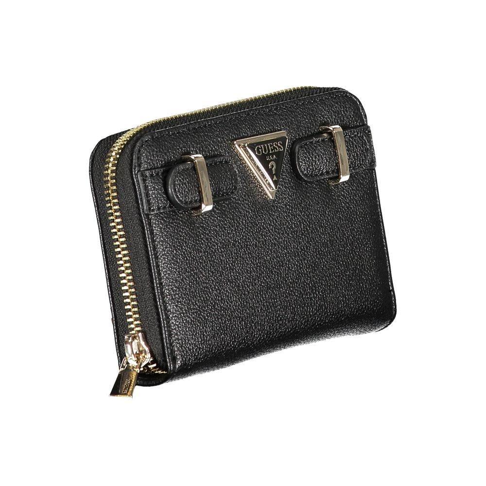 Guess Jeans Black Polyethylene Wallet - Hilstor