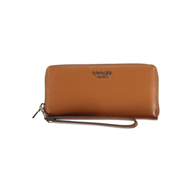 Guess Jeans Brown Polyethylene Wallet - Hilstor