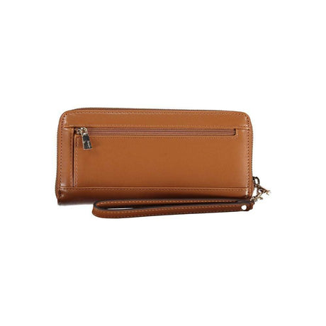 Guess Jeans Brown Polyethylene Wallet - Hilstor