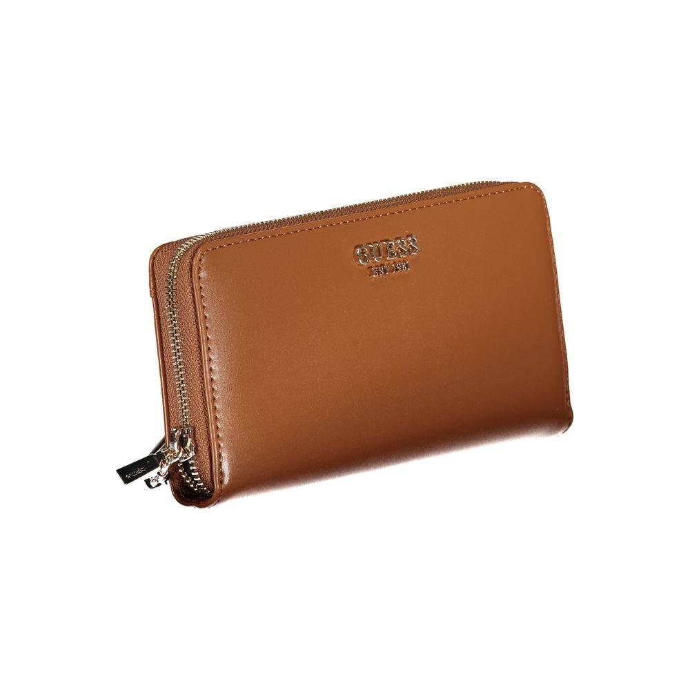 Guess Jeans Brown Polyethylene Wallet - Hilstor