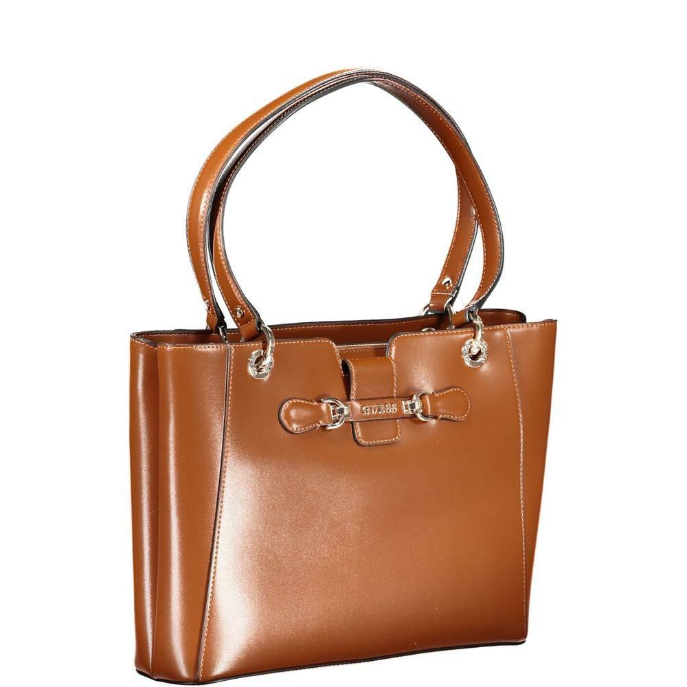 Guess Jeans Brown Polyethylene Handbag - Hilstor