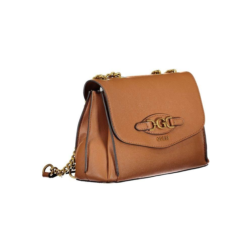 Guess Jeans Brown Polyethylene Handbag - Hilstor