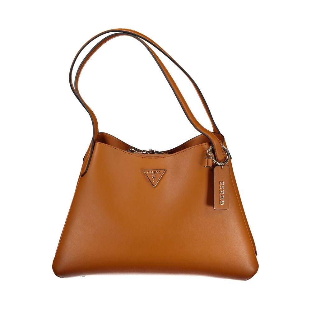 Guess Jeans Brown Polyethylene Handbag - Hilstor