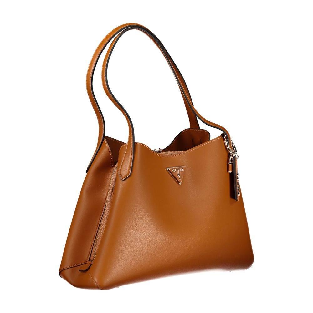 Guess Jeans Brown Polyethylene Handbag - Hilstor
