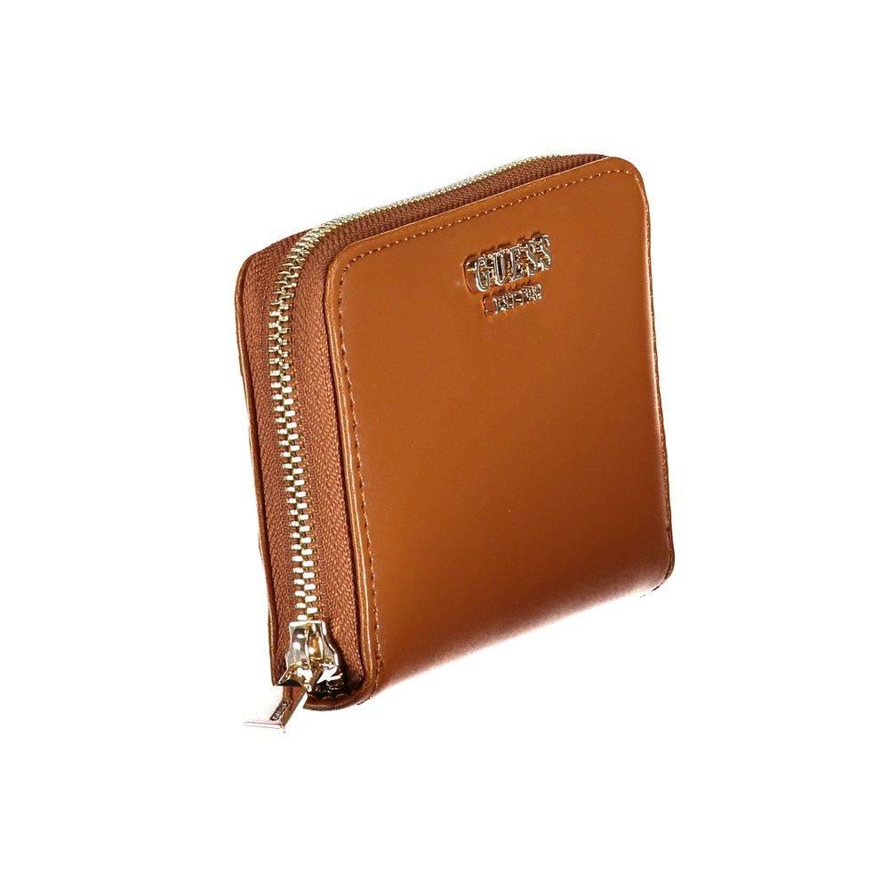 Guess Jeans Brown Polyethylene Wallet - Hilstor