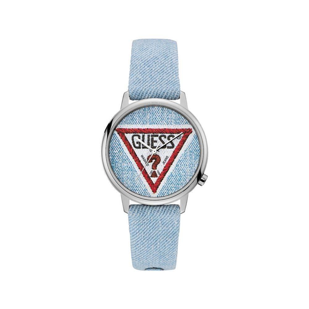 Guess Blue Leather / Leather Watch - Hilstor