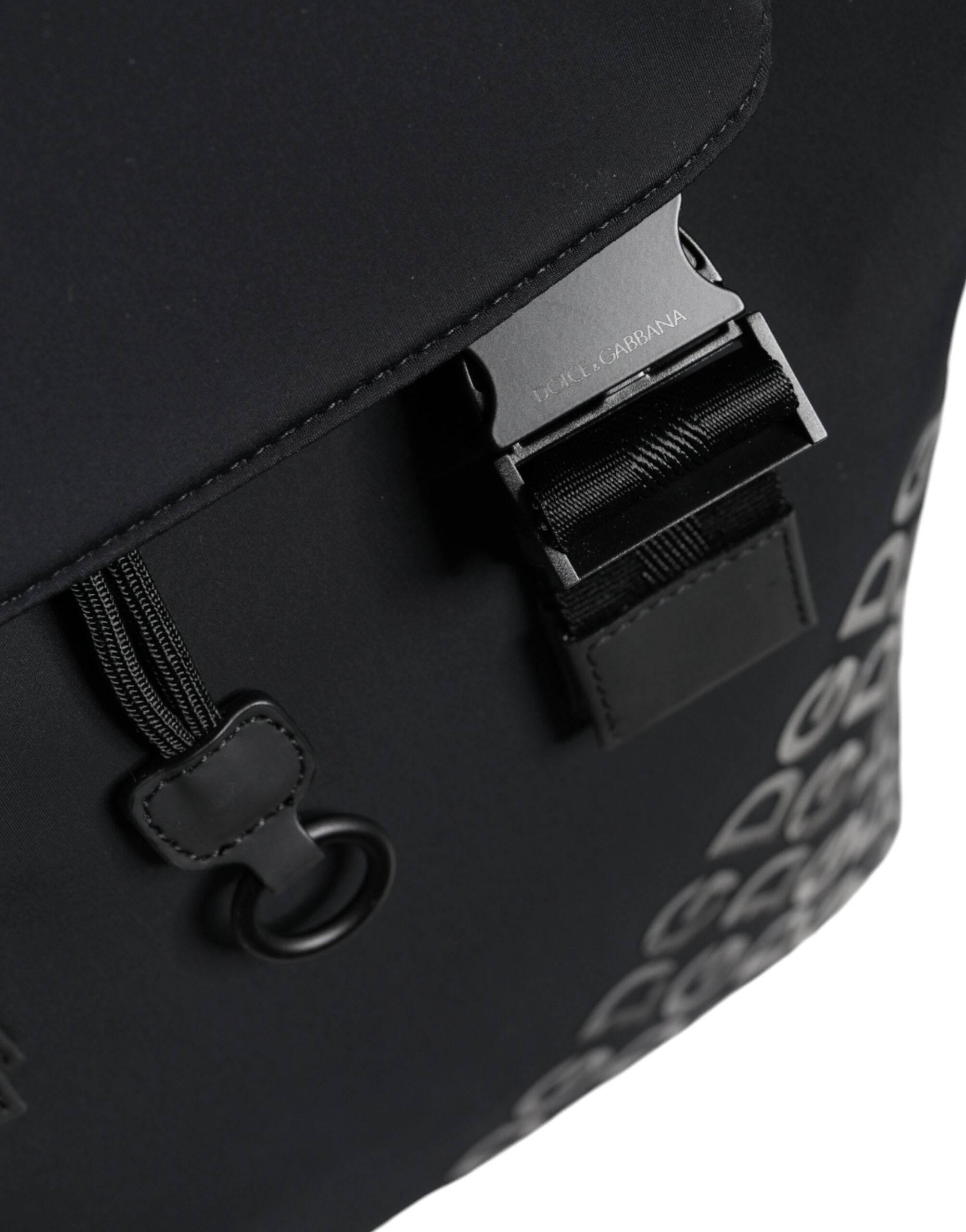 Dolce & Gabbana Black DG Mania Neoprene Travel Back Pack Bag - Hilstor