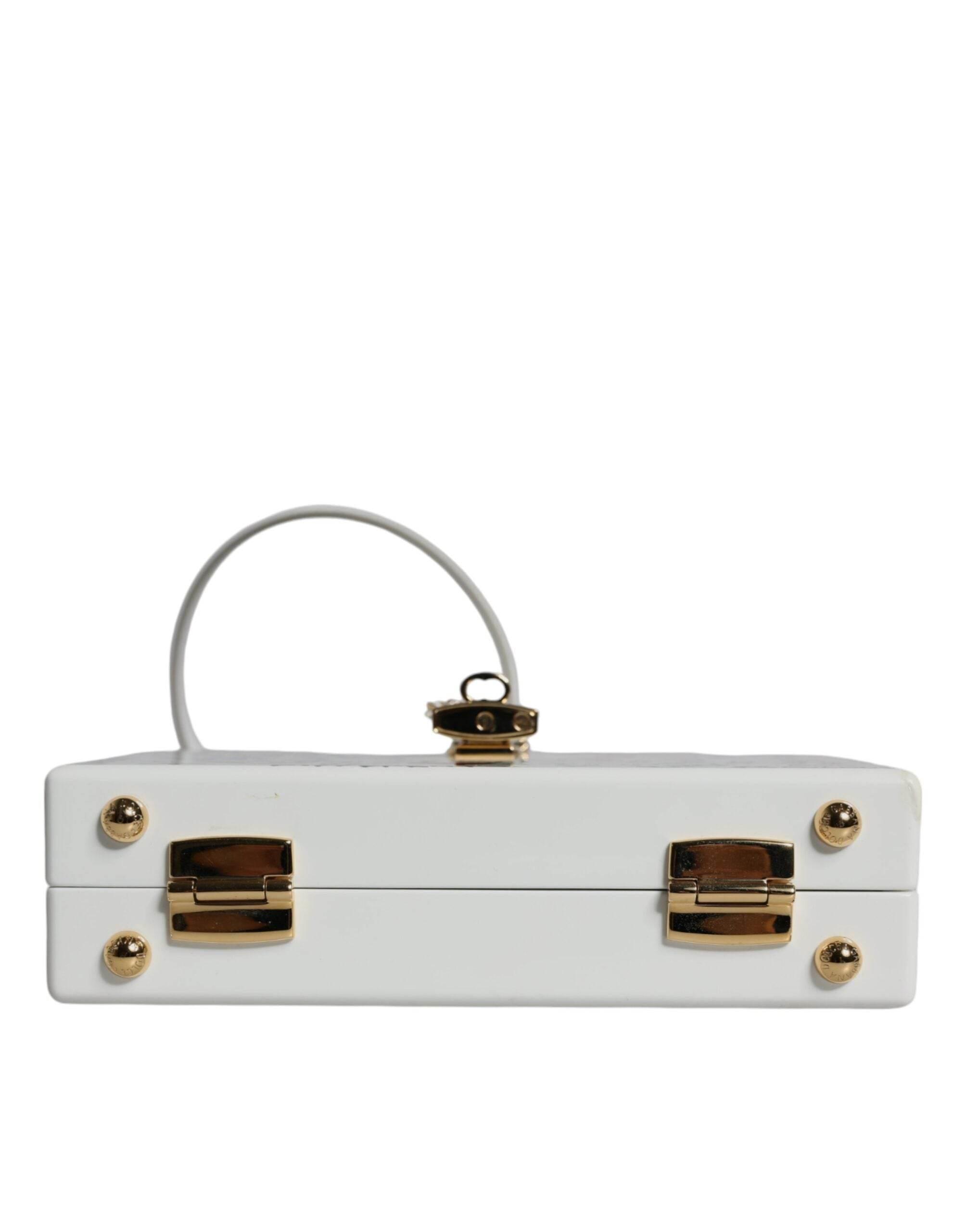 Dolce & Gabbana White Graffiti Print Clutch Crossbody Bag - Hilstor