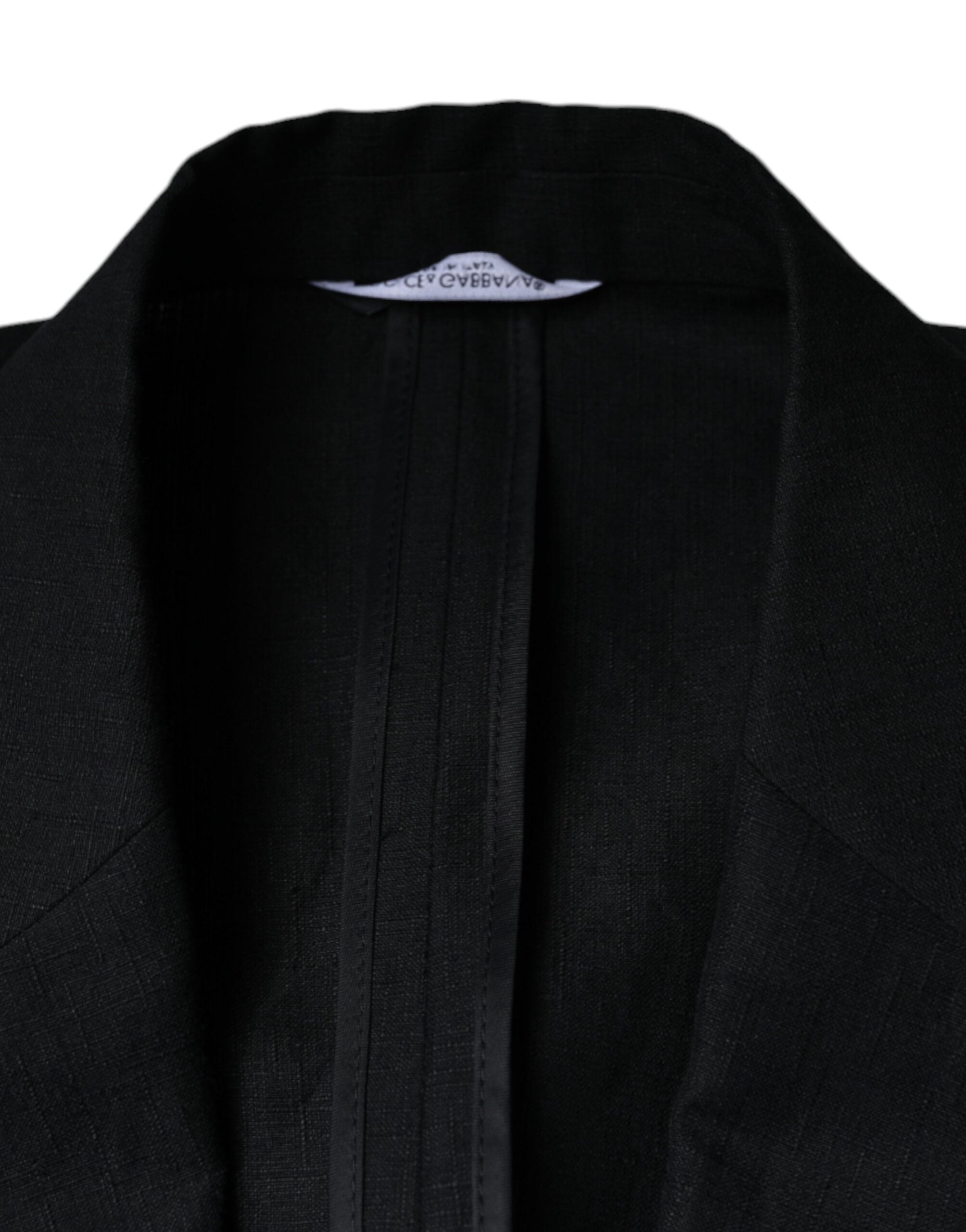 Dolce &amp; Gabbana sort linned dobbeltradet kjole blazer