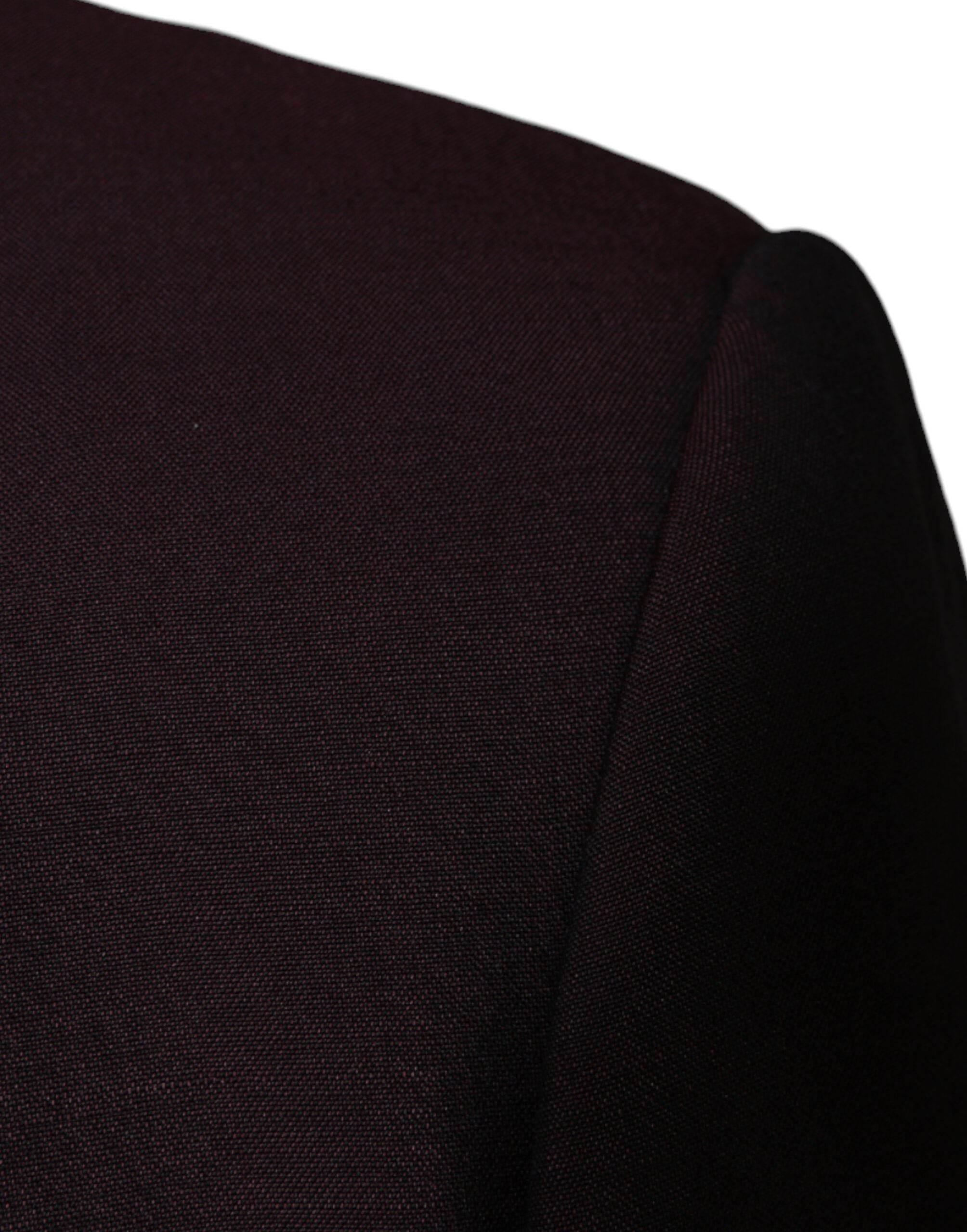Dolce & Gabbana Bordeaux Wool Single Breasted Dress Blazer - Hilstor