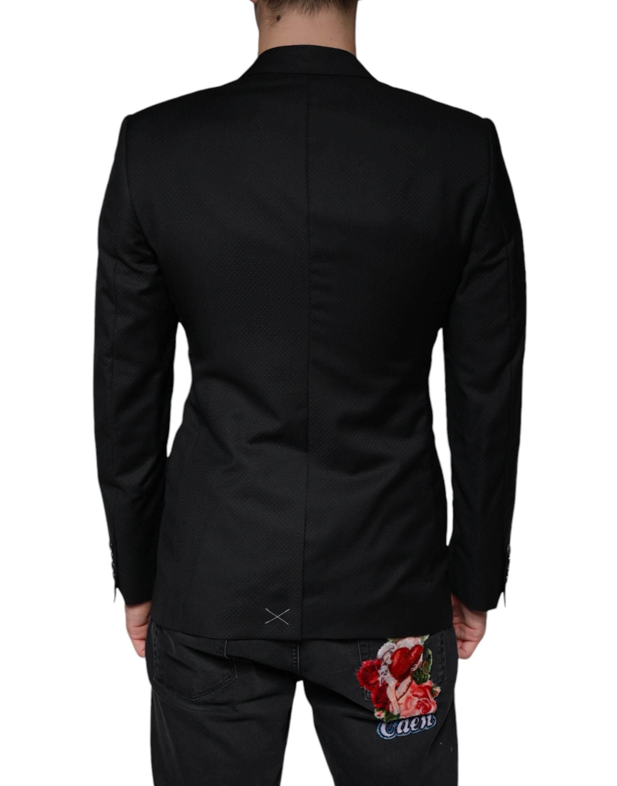 Dolce & Gabbana Black MARTINI Bee Single Breasted Blazer - Hilstor