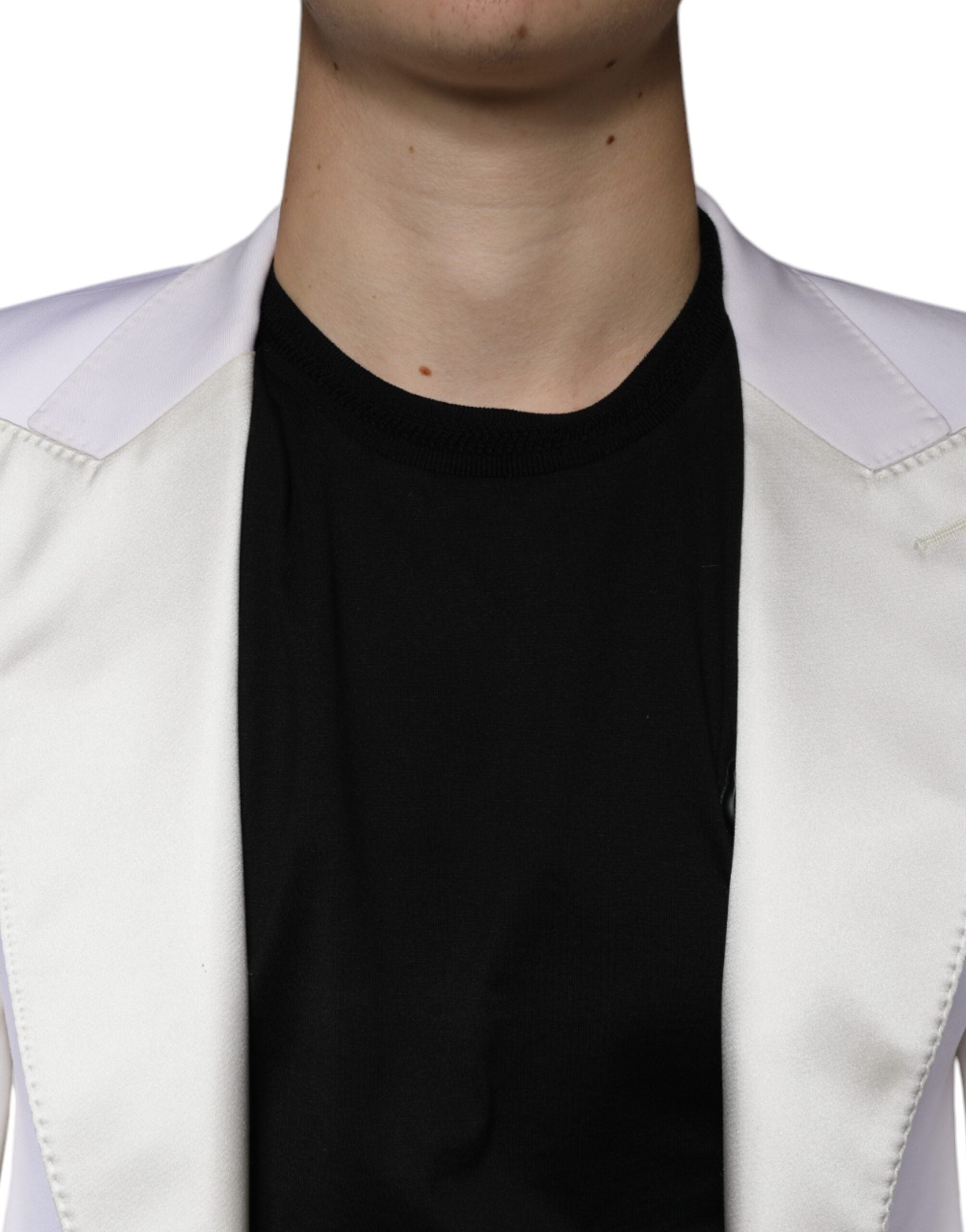 Dolce &amp; Gabbana Off White Wool Single Breasted Dress Blazer
