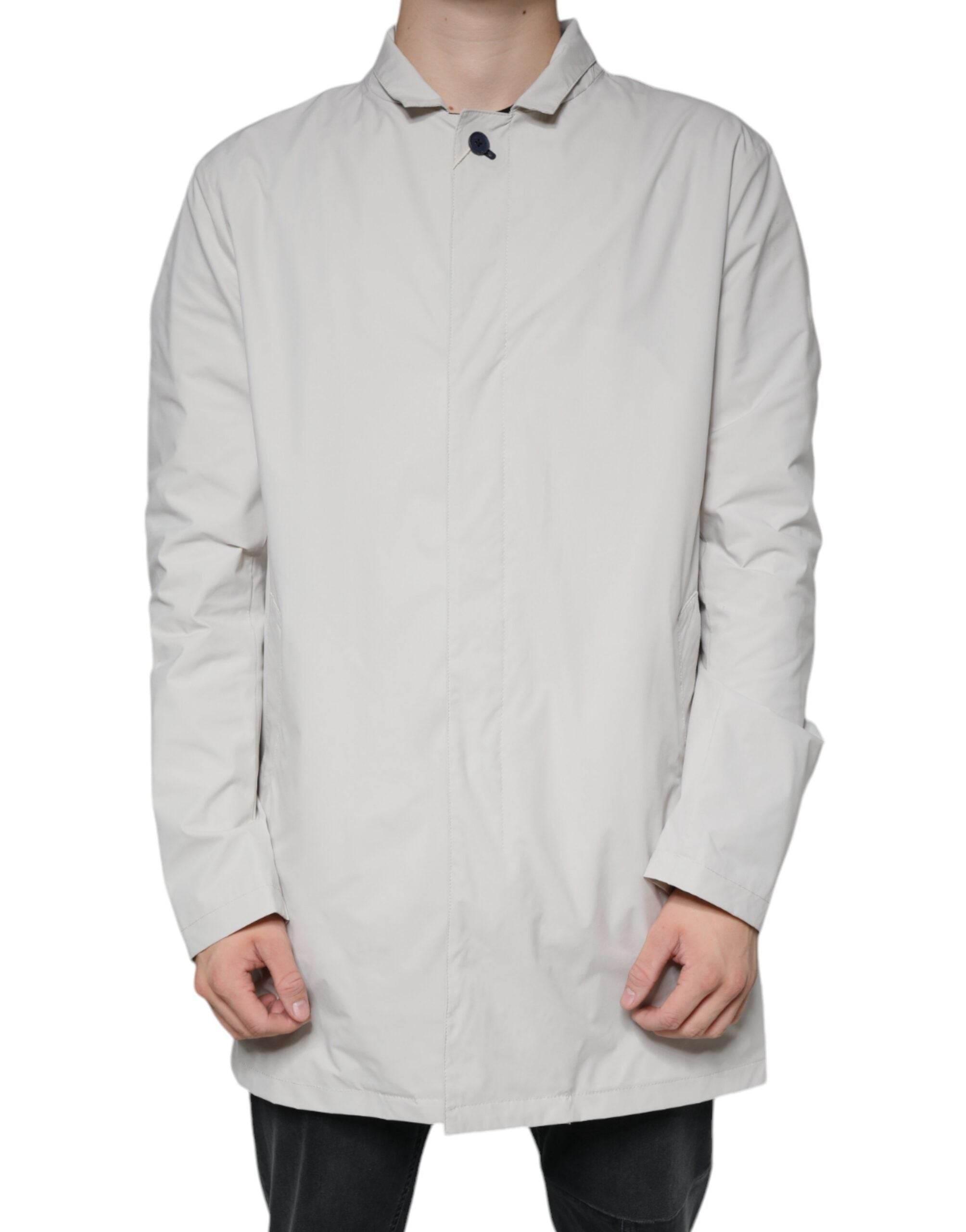 People Of Shibuya Off White Full Zip Coat Men Jacket - Hilstor