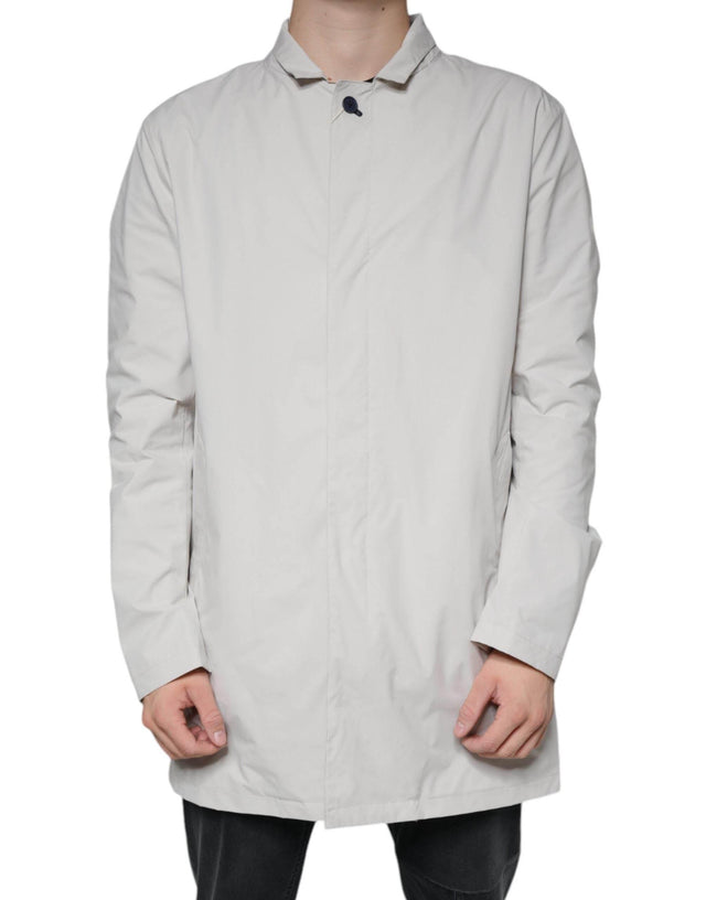 People Of Shibuya Off White Full Zip Coat Men Jacket - Hilstor