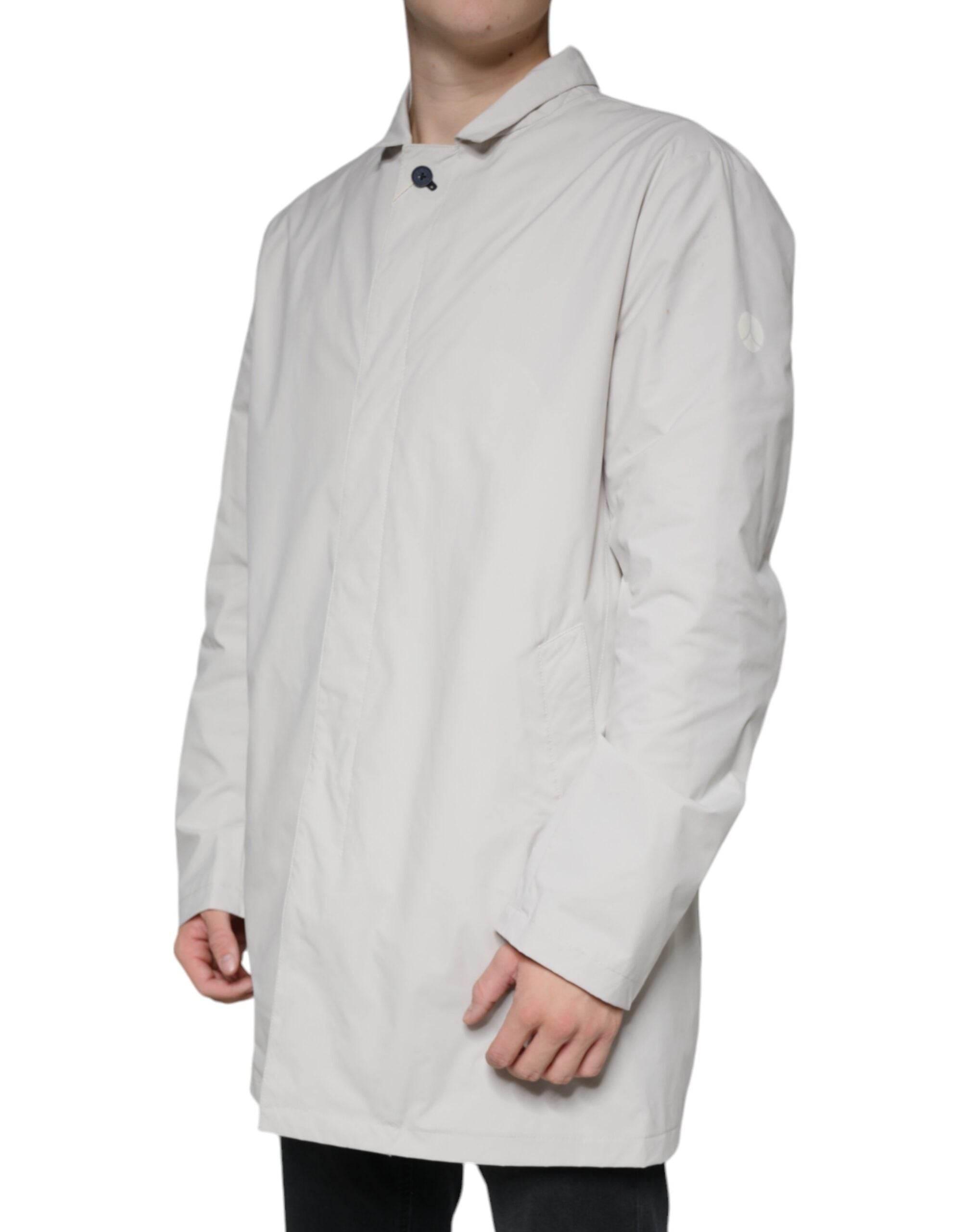 People Of Shibuya Off White Full Zip Coat Men Jacket - Hilstor