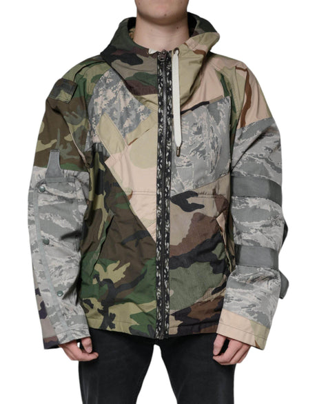Dolce & Gabbana Multicolor Camouflage Full Zip Hooded Jacket - Hilstor