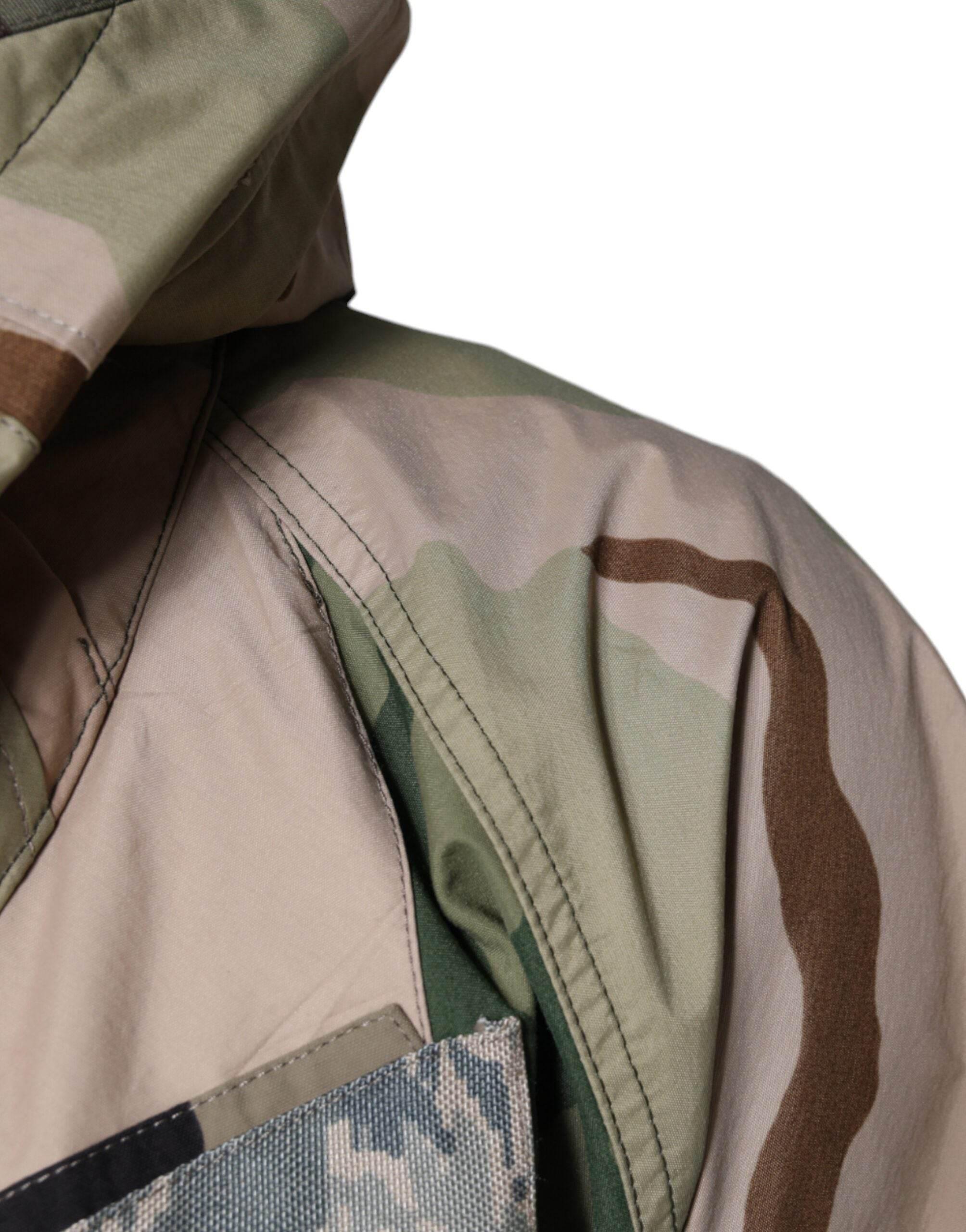 Dolce & Gabbana Multicolor Camouflage Full Zip Hooded Jacket - Hilstor
