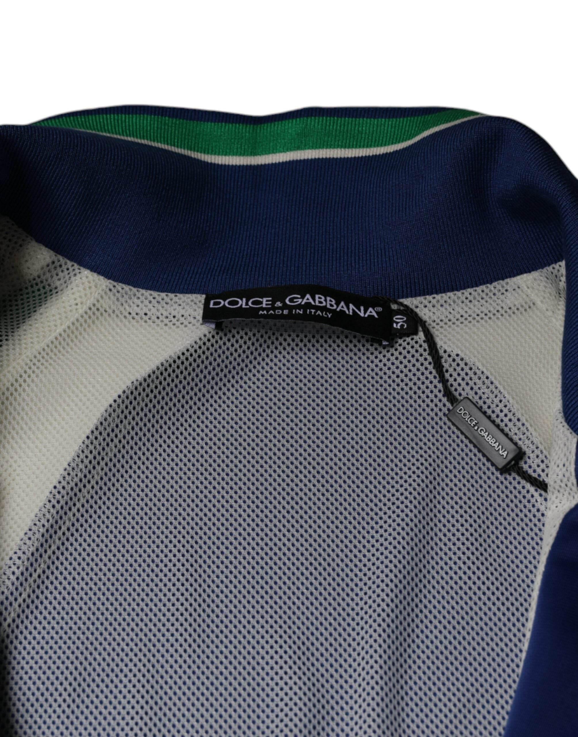 Dolce & Gabbana Multicolor Polyester Full Zip Bomber Jacket - Hilstor