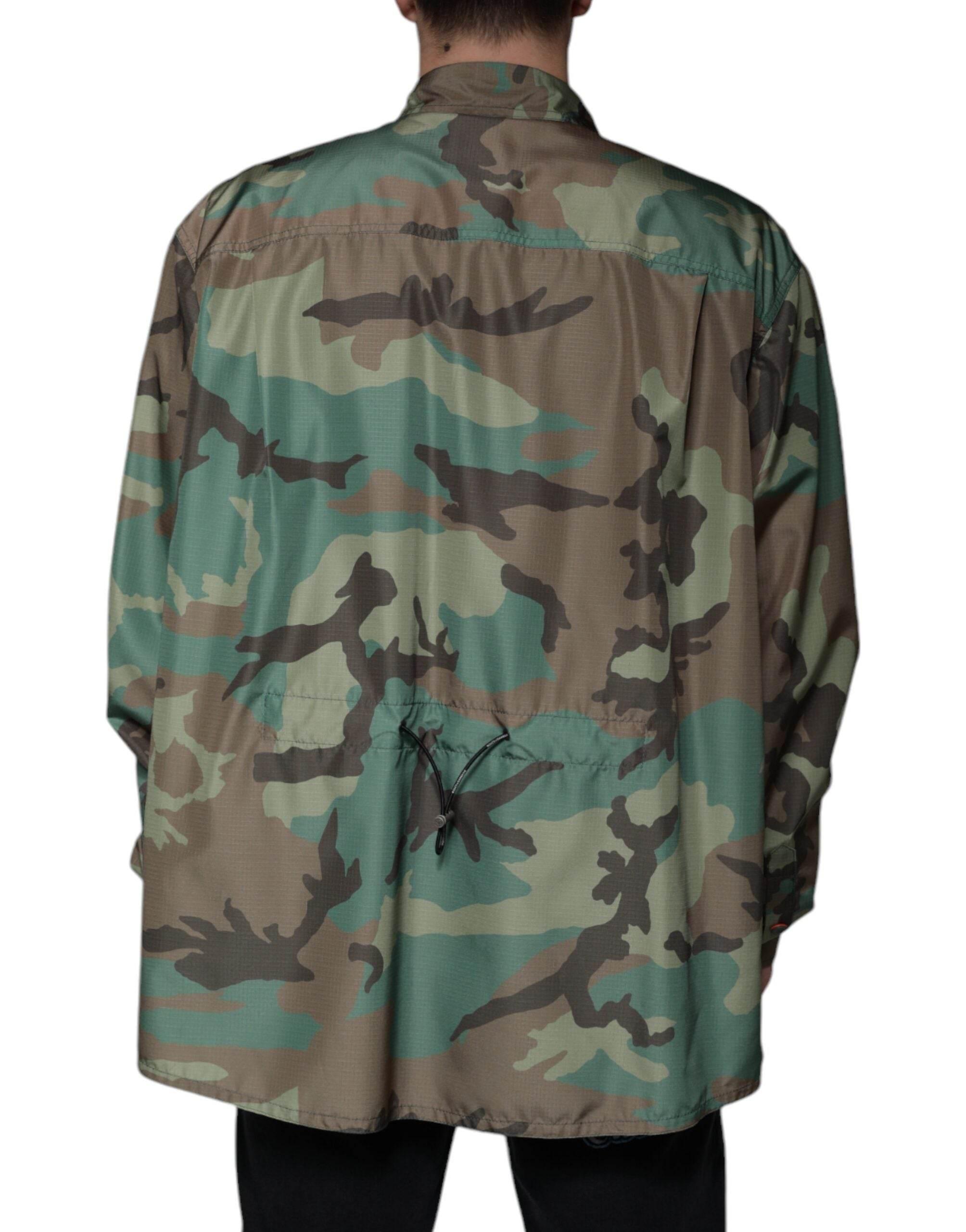 Dolce & Gabbana Multicolor Camouflage Button Down Shirt - Hilstor