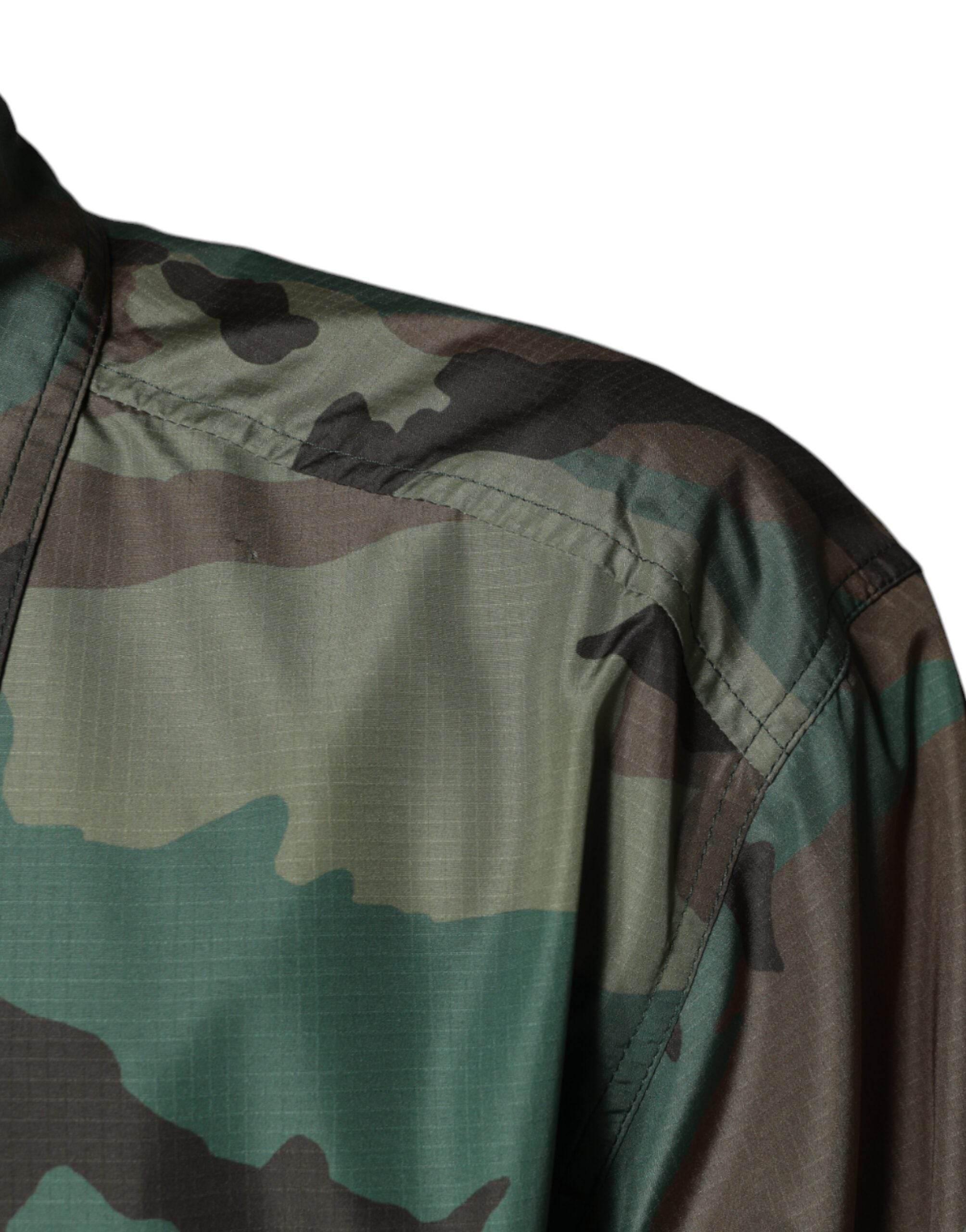 Dolce & Gabbana Multicolor Camouflage Button Down Shirt - Hilstor