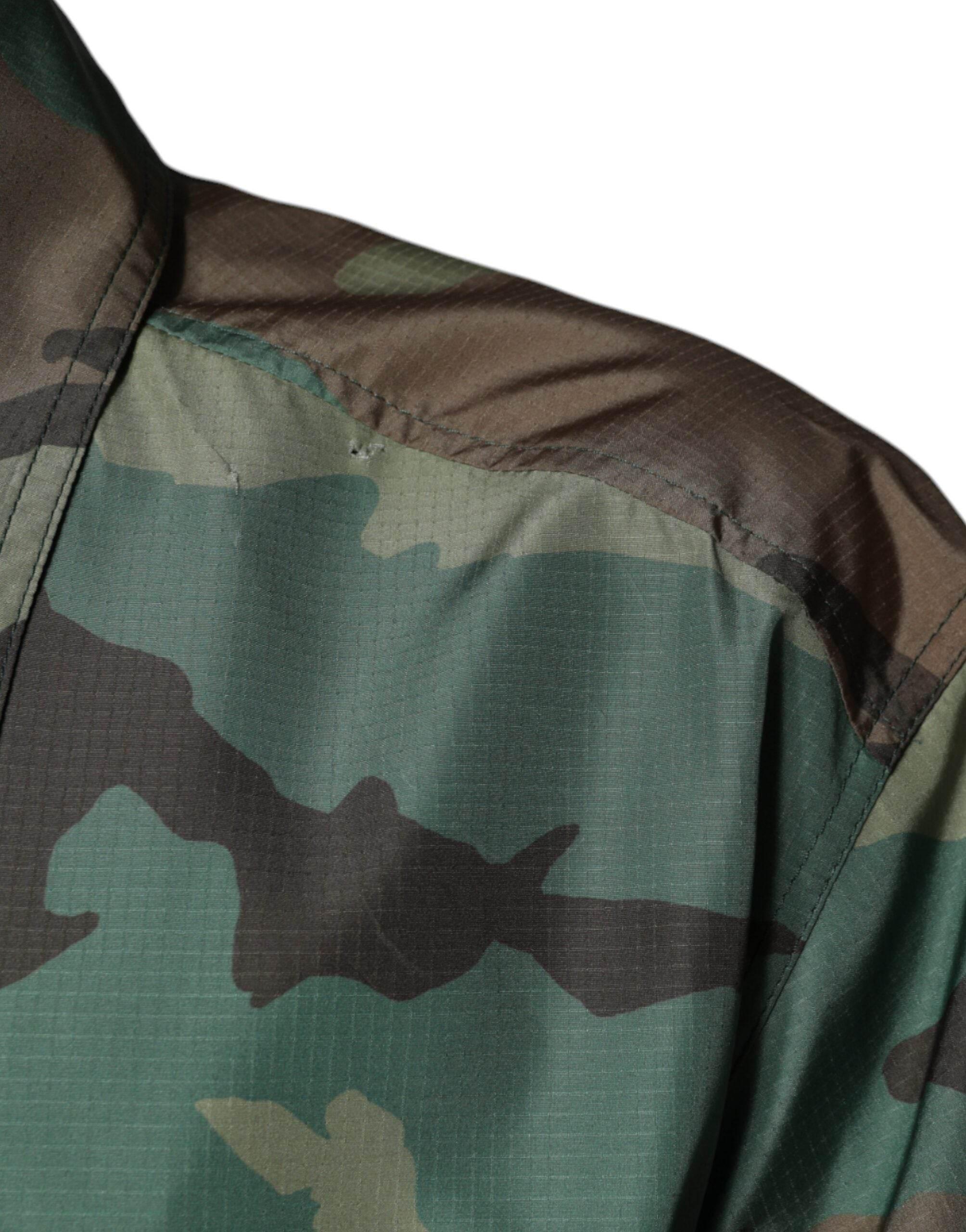 Dolce & Gabbana Multicolor Camouflage Button Down Shirt - Hilstor