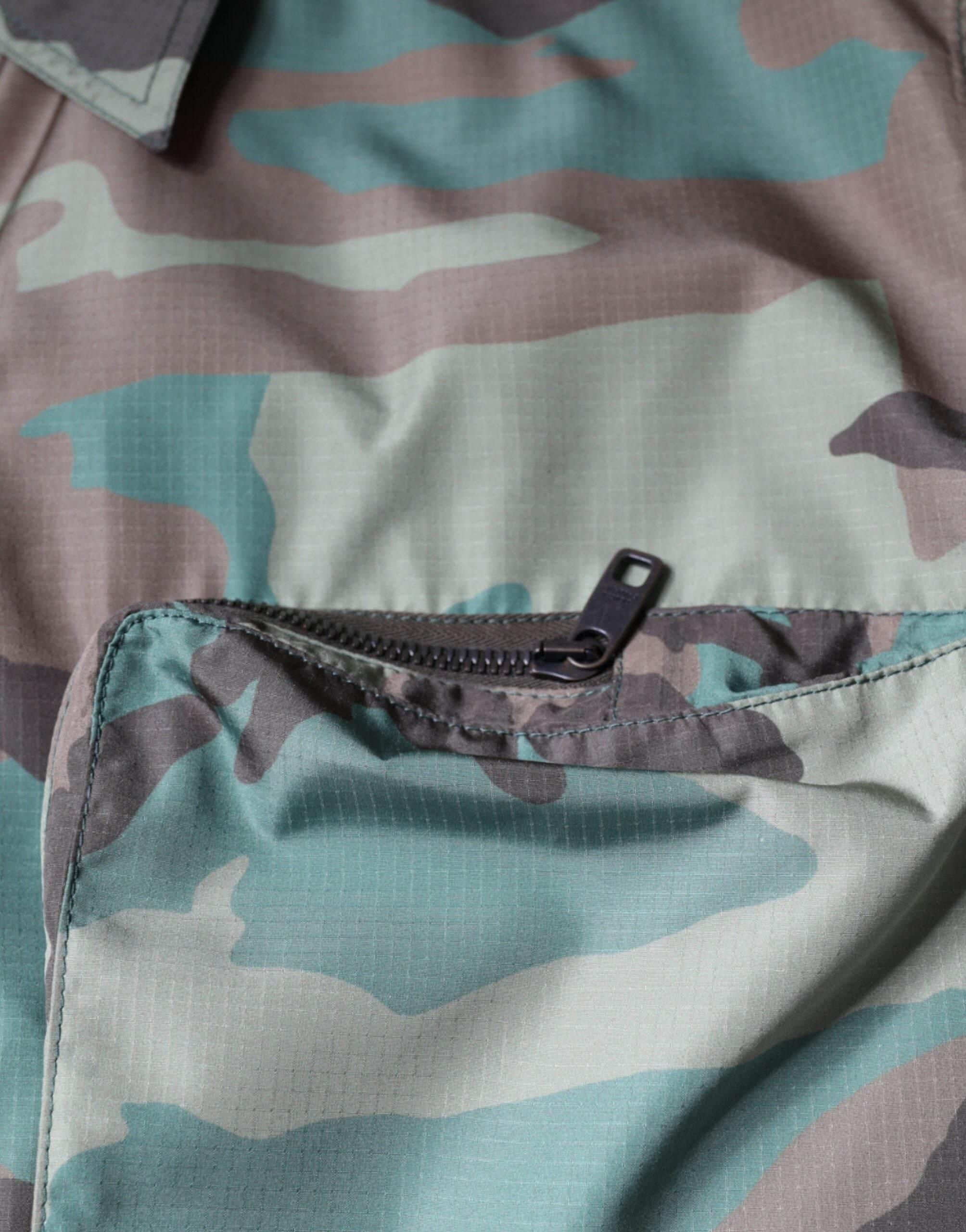 Dolce & Gabbana Multicolor Camouflage Button Down Shirt - Hilstor