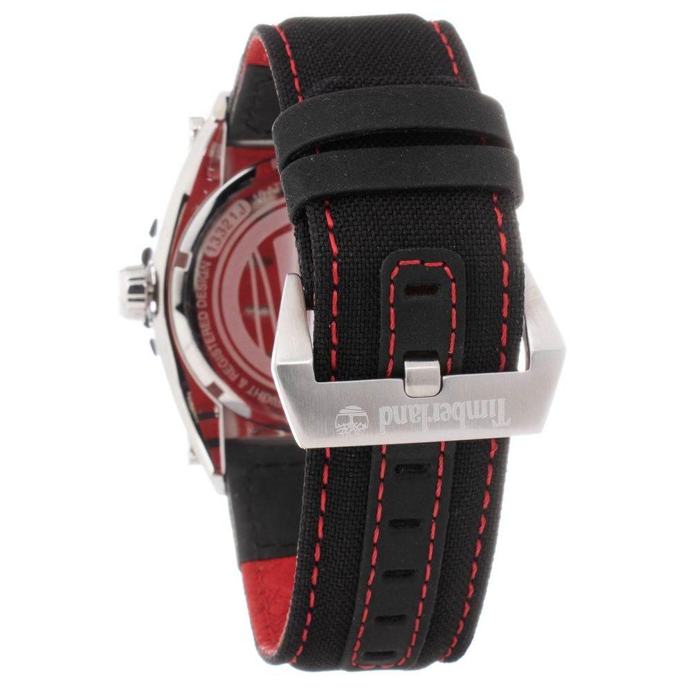 Timberland Black Leather Watch - Hilstor