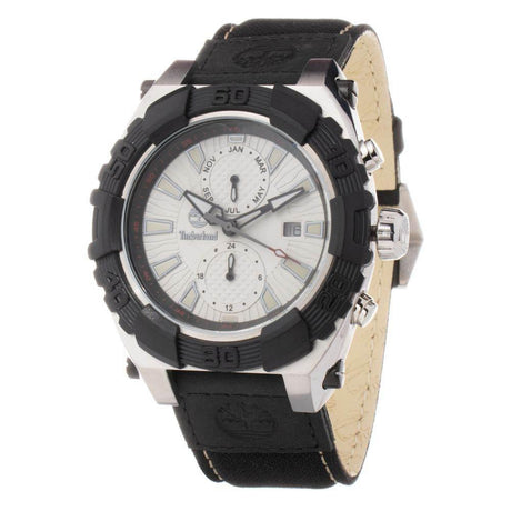 Timberland Black Leather Watch - Hilstor