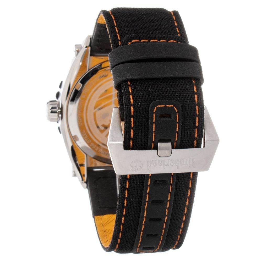 Timberland Black Leather Watch - Hilstor