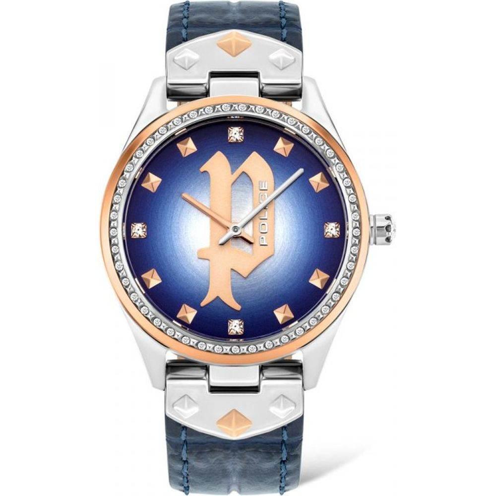 Police Blue Leather Watch - Hilstor