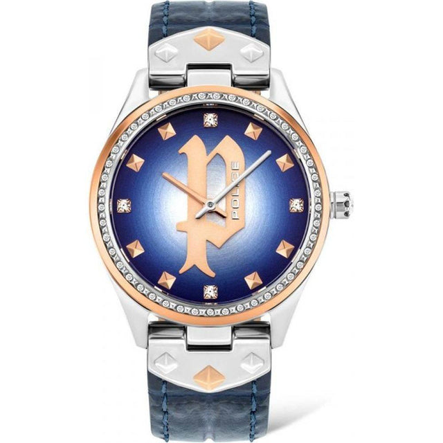 Police Blue Leather Watch - Hilstor