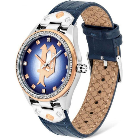 Police Blue Leather Watch - Hilstor